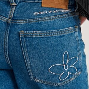 Sirelle Embroidered Denim Pants